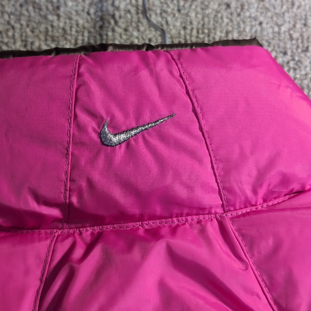 Vintage Deadstock Nike Reversible Down Puffer Vest Size Medium Pink/Copper Brown - Picture 6 of 13